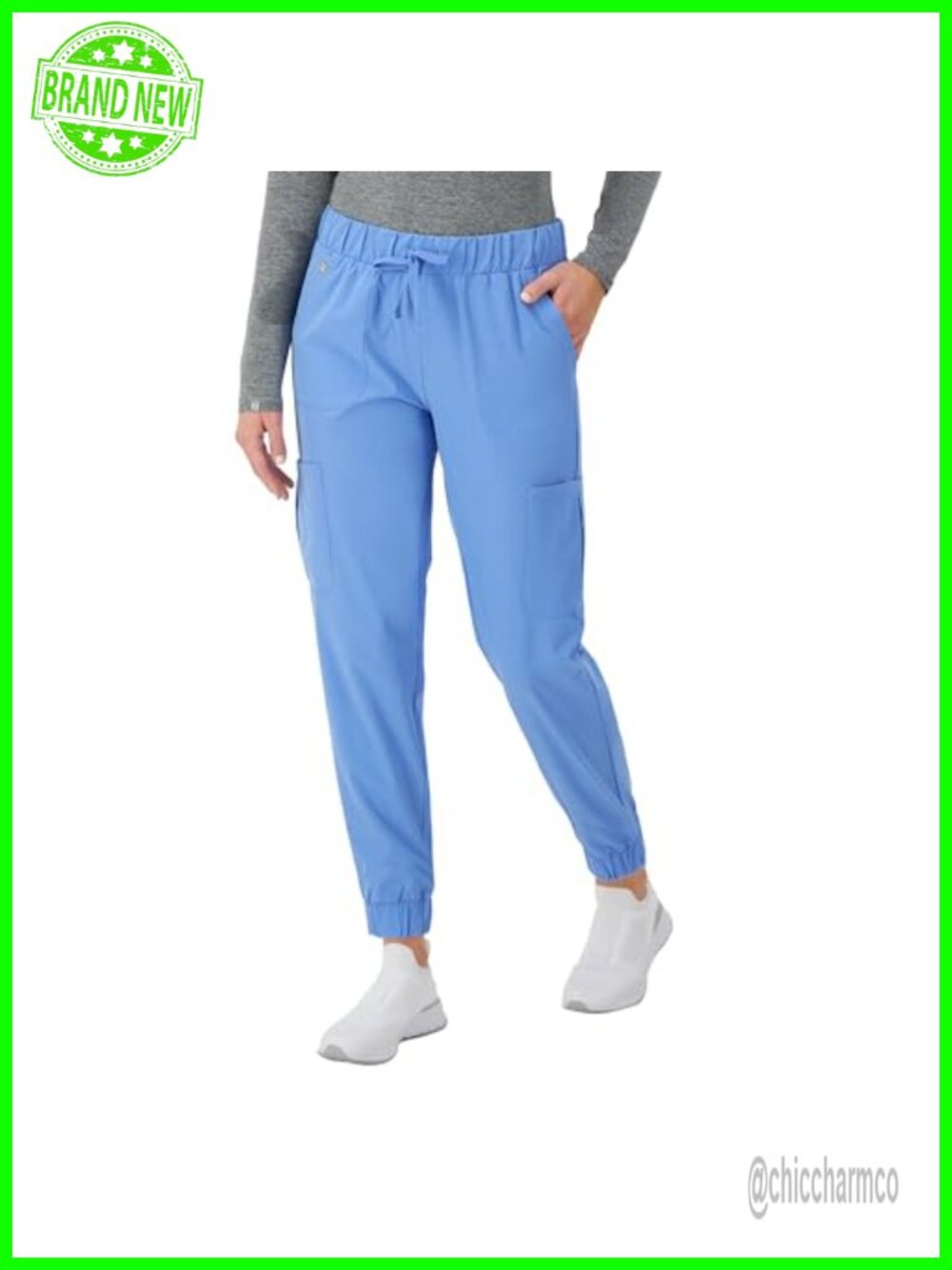 Scrub Cargo Joggers Moisture Wicking Healthcare Medical Jogger Pants Cuffed